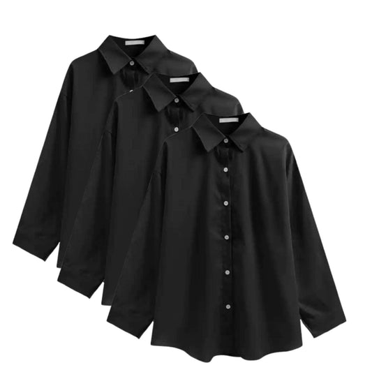 Dit stijlvolle linnen shirt voor dames combineert comfort en functionaliteit. Perfect voor warme dagen dankzij de ademende stof en geïntegreerde zonbescherming. De losse pasvorm en tijdloze uitstraling maken het ideaal voor lagen in de lente of herfst. Beschikbaar in zwart, wit en roze – een veelzijdige aanvulling voor elke high-end garderobe.
